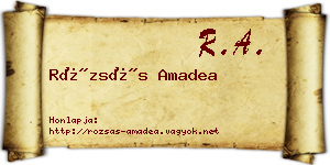 Rózsás Amadea névjegykártya